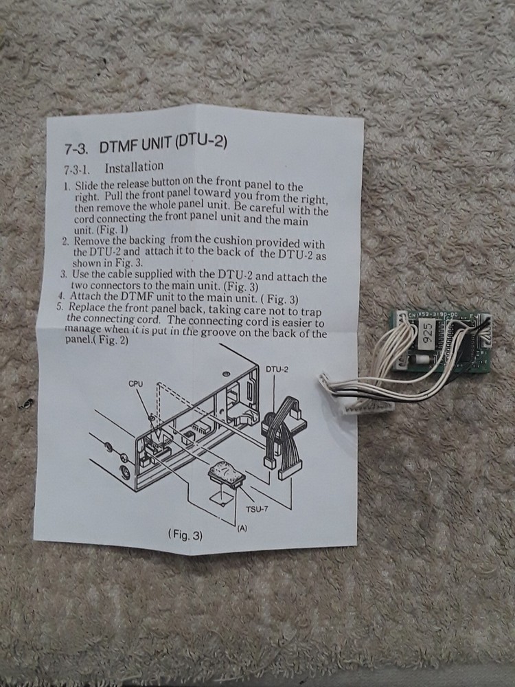 OEM Kenwood DTU-2 DTMF Tone Board