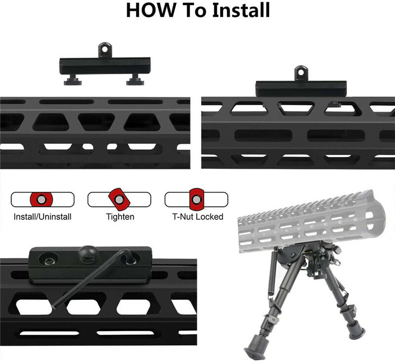 Aluminum M-Rail Bipod Adapter Mount Rail Adaptor