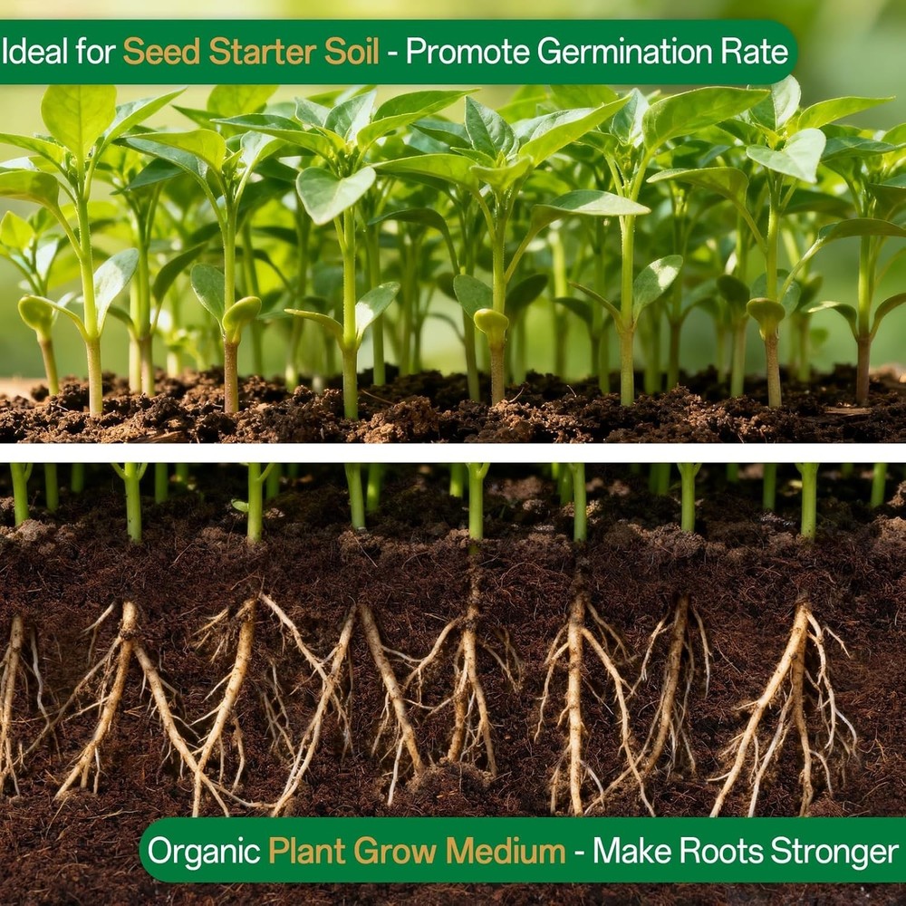 8 Pack Organic Coco Coir Bricks - 100% Natural & Sustainable Gardening Solution
