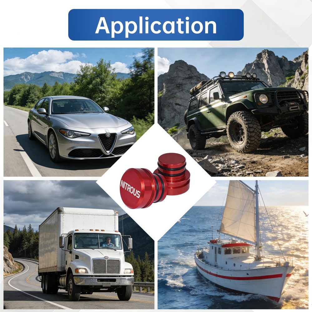 Cigarette Lighter Plug Cover Billet Aluminum Plug, Nitrous