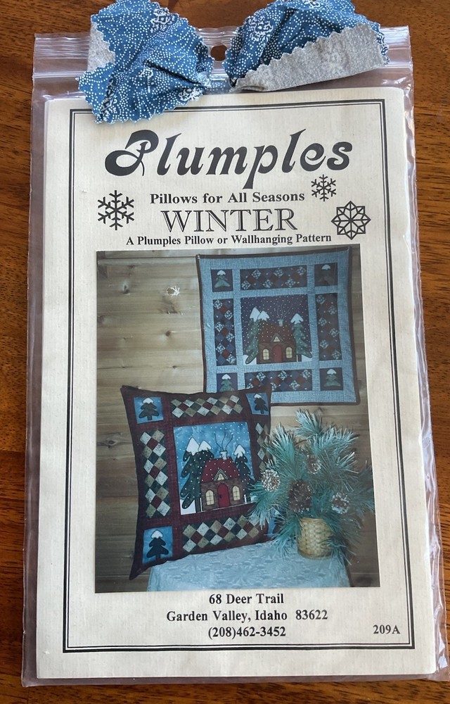 Plumples #209A - Winter - Quilted Pillow or Wall Hanging Pattern