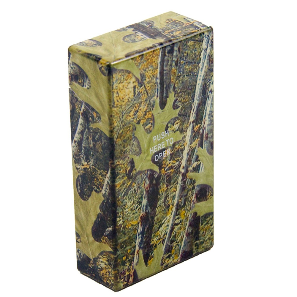 5 Pack 100' Size Push-to-Open Plastic Cigarette Case Camouflage Design