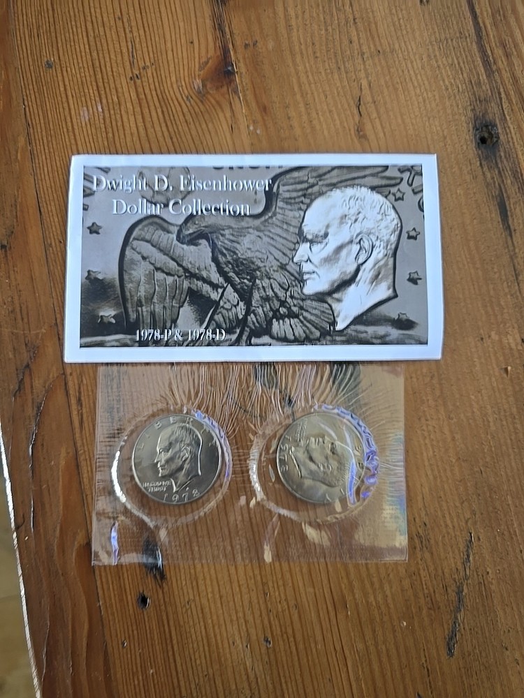 1978 Dwight D. Eisenhower Dollar Set - P & D Unc. - Cello Sealed