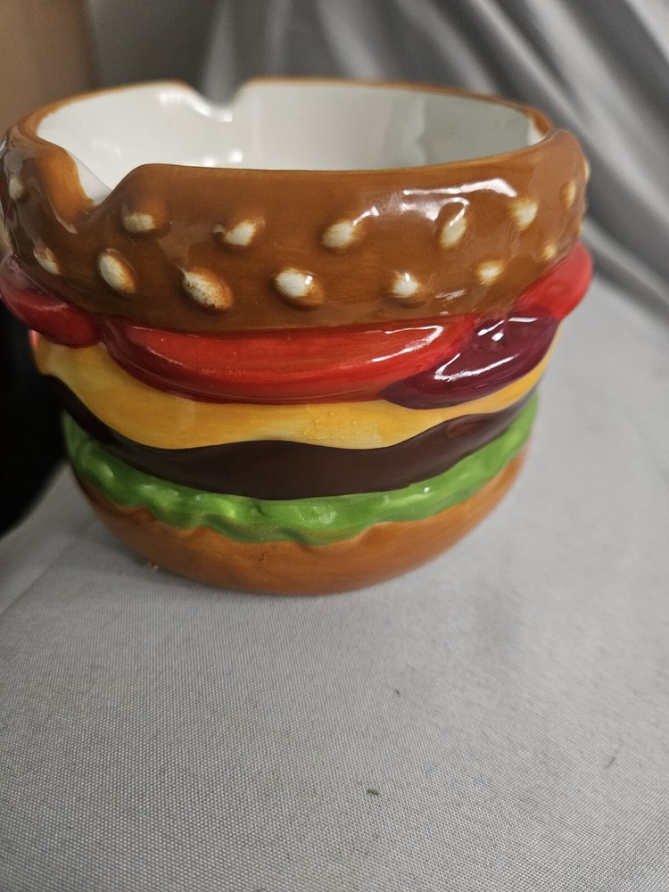 Hamburger Ceramic Ashtray