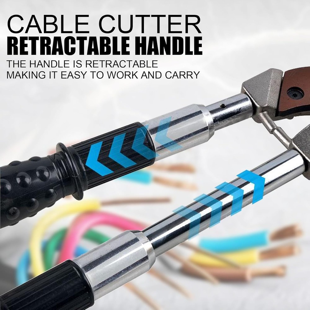 Cable Cutters, Armored Cu-Al Cable Cutter, Retractable Handle Labor-Saving Bolt
