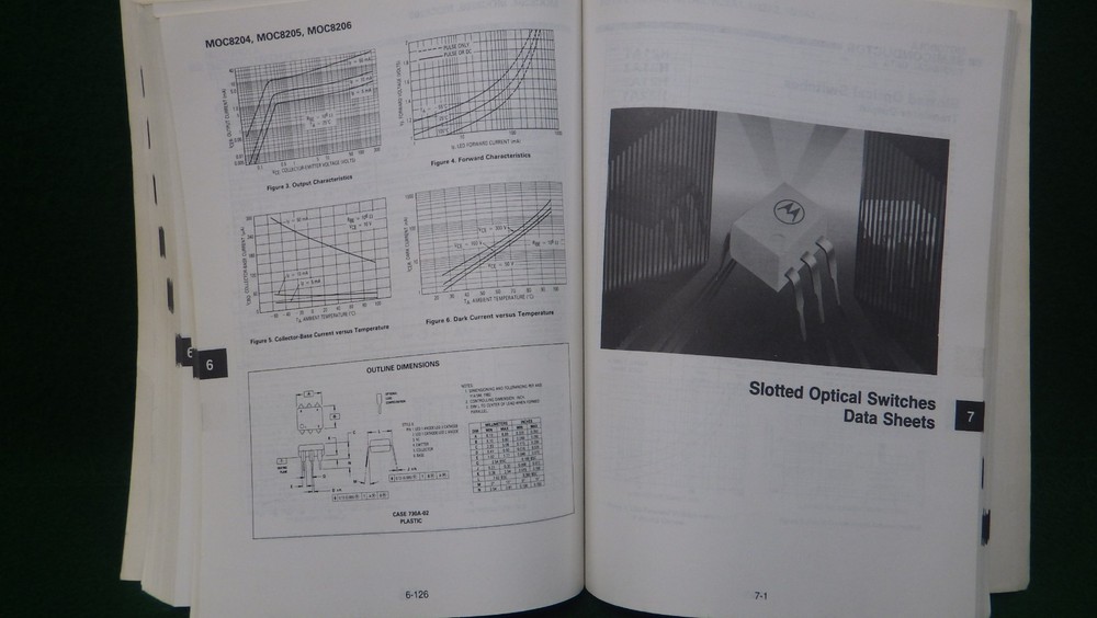 Vintage Motorola Optoelectronics Device Data Catalog/Handbook 1987