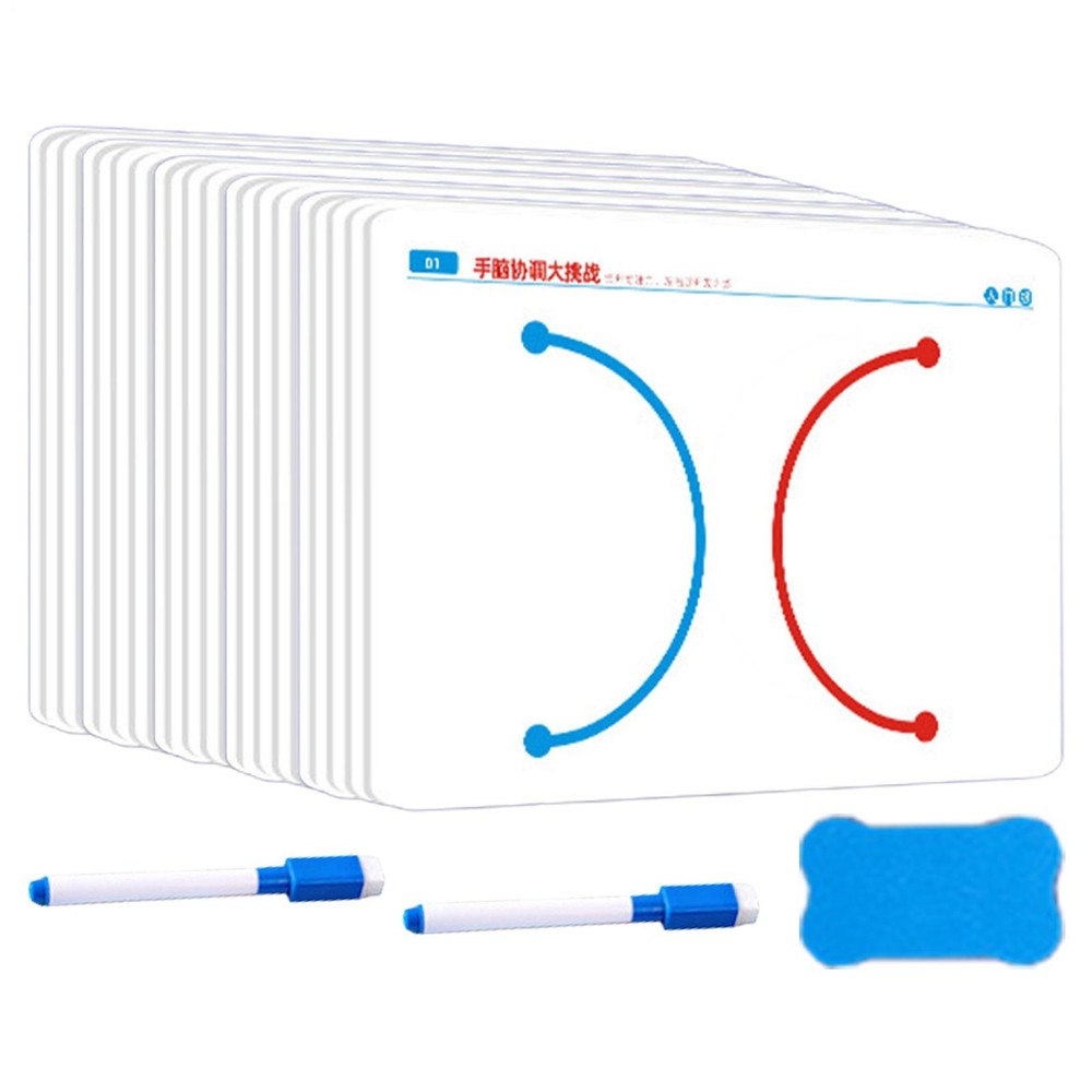1set Brain Training Card Left And Right Brain Development Training Card Erasable