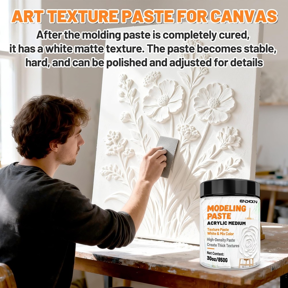 Thick Modeling Paste 30oz / 600ml - Professional High Density Art Texture Pas...