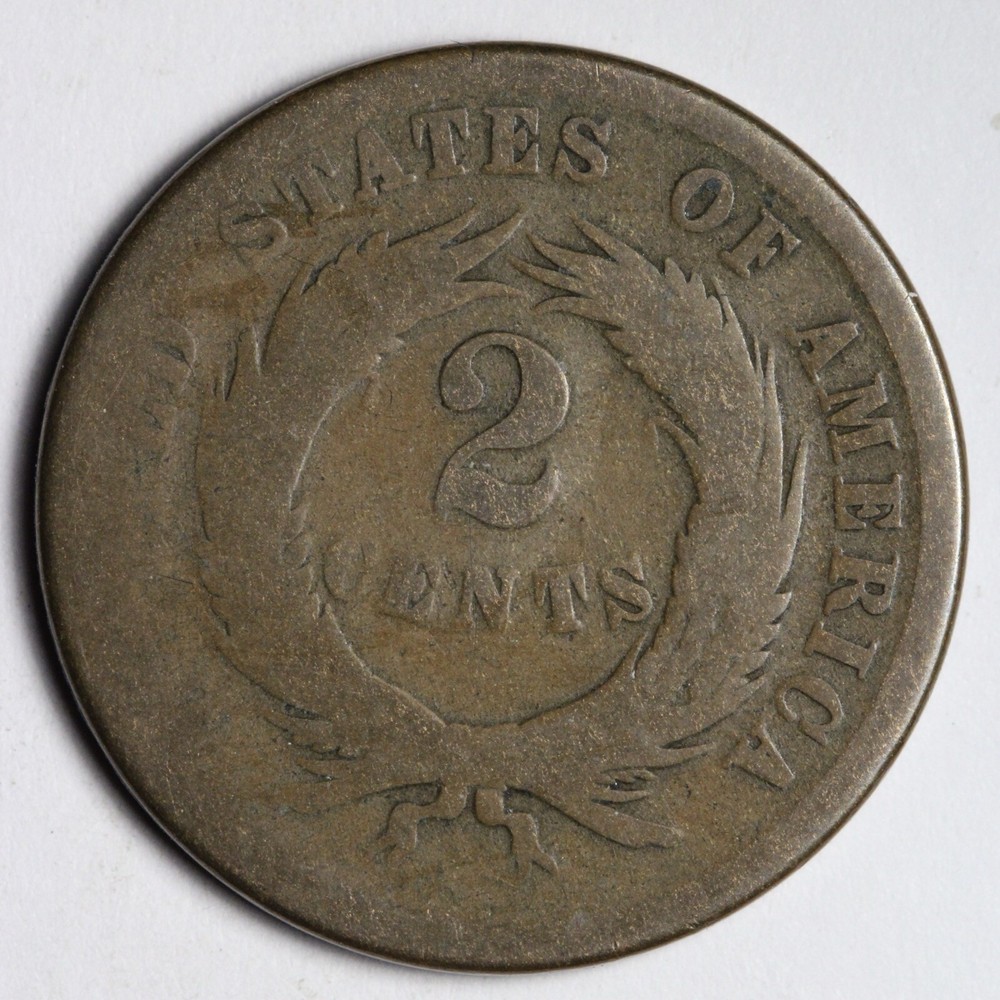 1864 Two Cent Piece AG E248 T