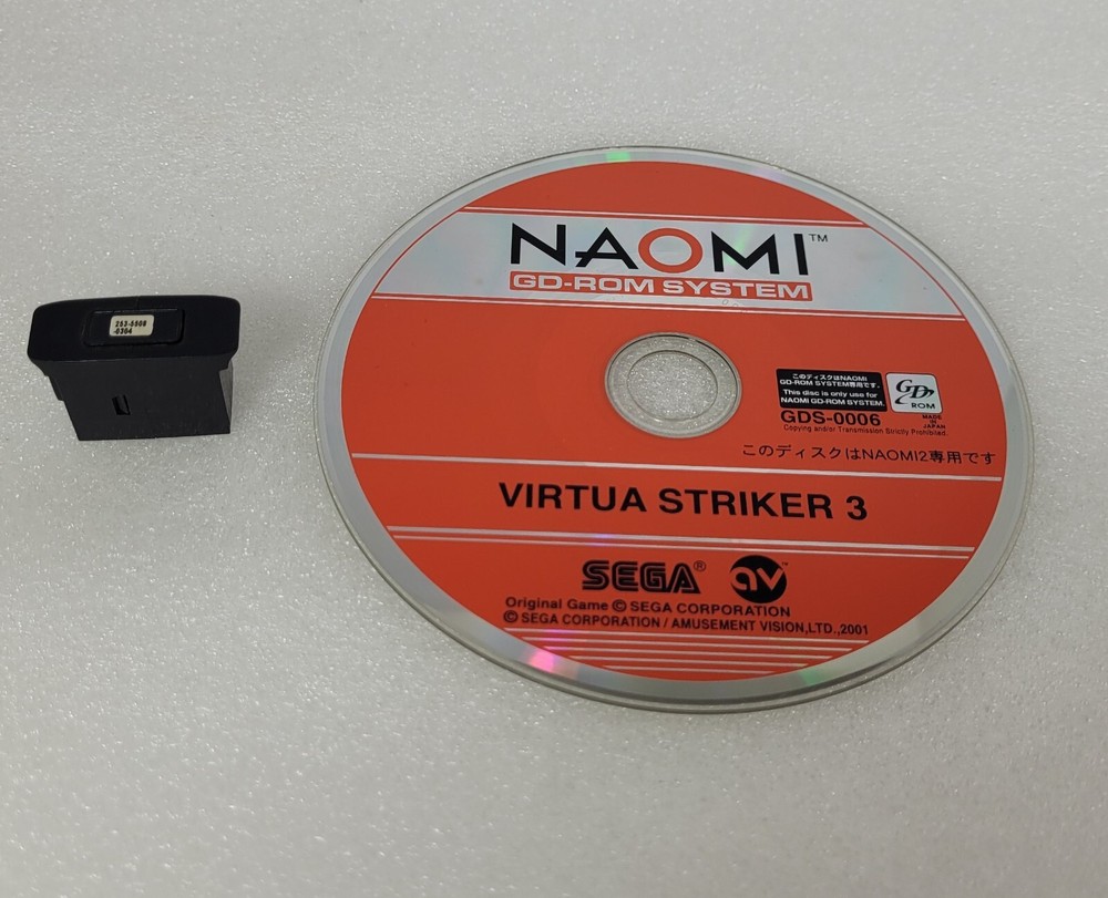 Virtua Striker 3 Soft Kit Arcade Video Game Sega Disk & chip key