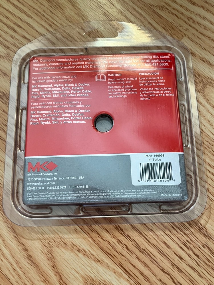 MK 4" Diamond Circular Blade General Purpose