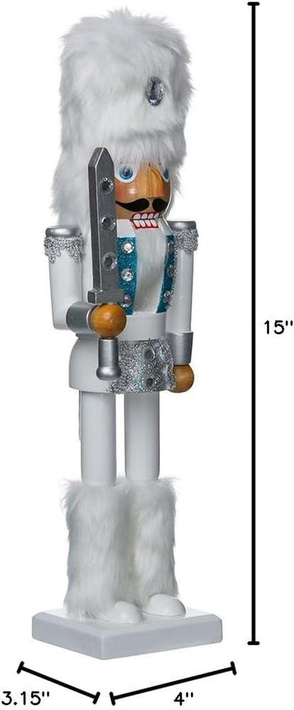 Kurt Adler Russian Nutcracker, 15-Inch, White