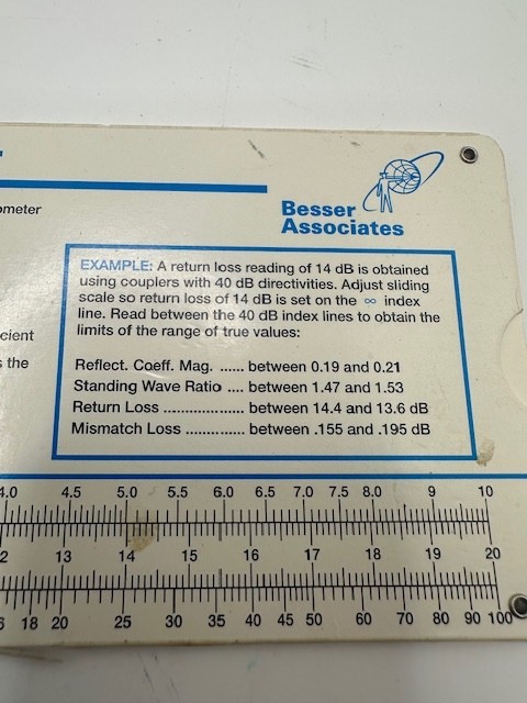Reflectometer & Mismatch Error Limits Slide Rule Calculator / Amateur Radio