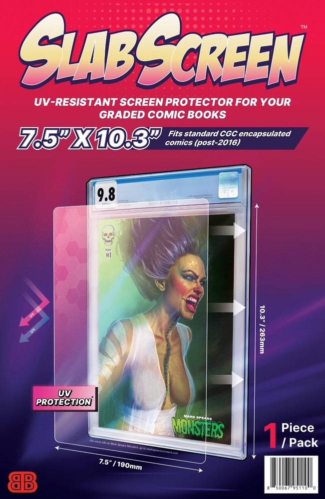 10 Pack CBCS SlabScreen UV Shield Graded Comic Book Protector