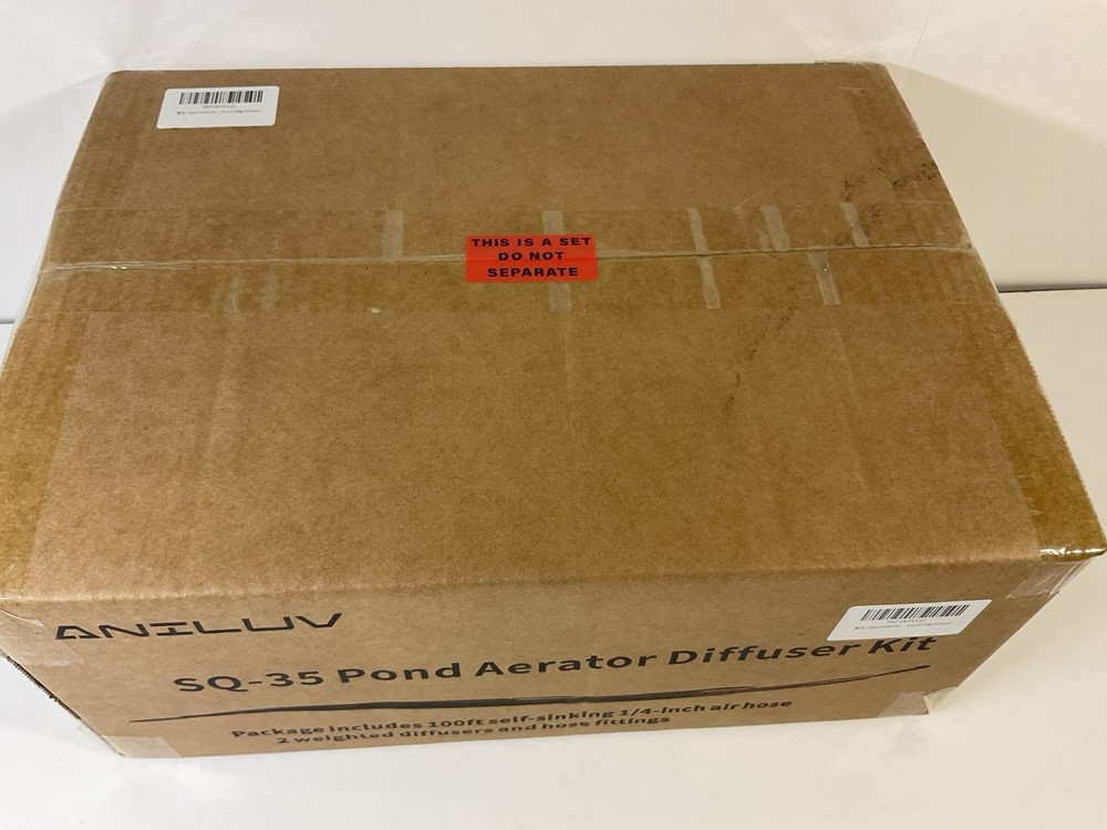 ANILUV SQ-35 Pond Aerator Diffuser Kit 100ft Hose 2 Weighted Diffusers -NEW!!