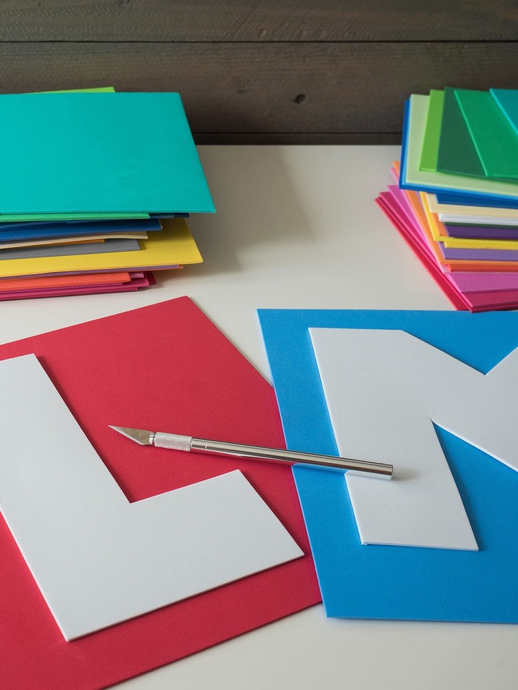 20 Pack EVA Foam Sheets, Extra Large Sheet Size, 12 x 17.5 Inch, Assorted Col...