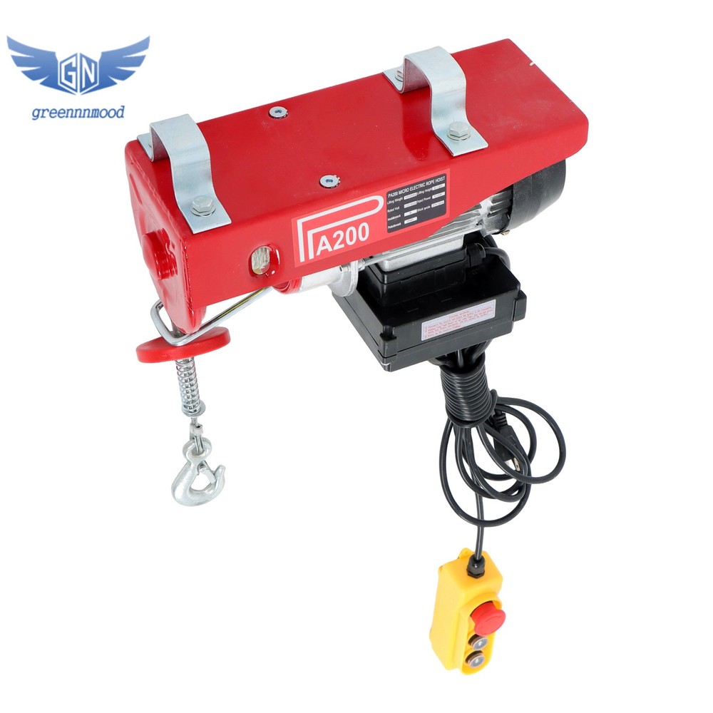 440lbs Electric Hoist with Wireless Remote Control,14ft Wired Remote Control