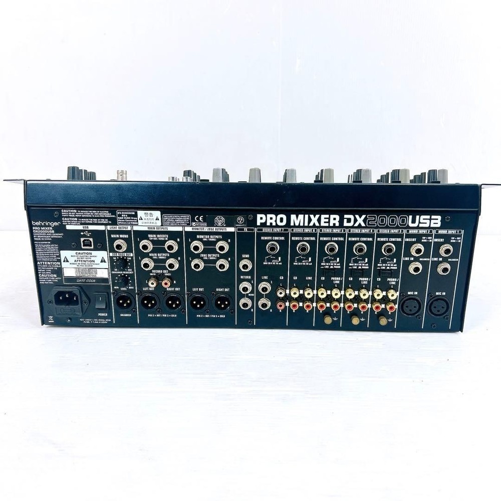 BEHRINGER PRO MIXER DX2000USB 7-Channel DJ Mixer Audio Interface Tested