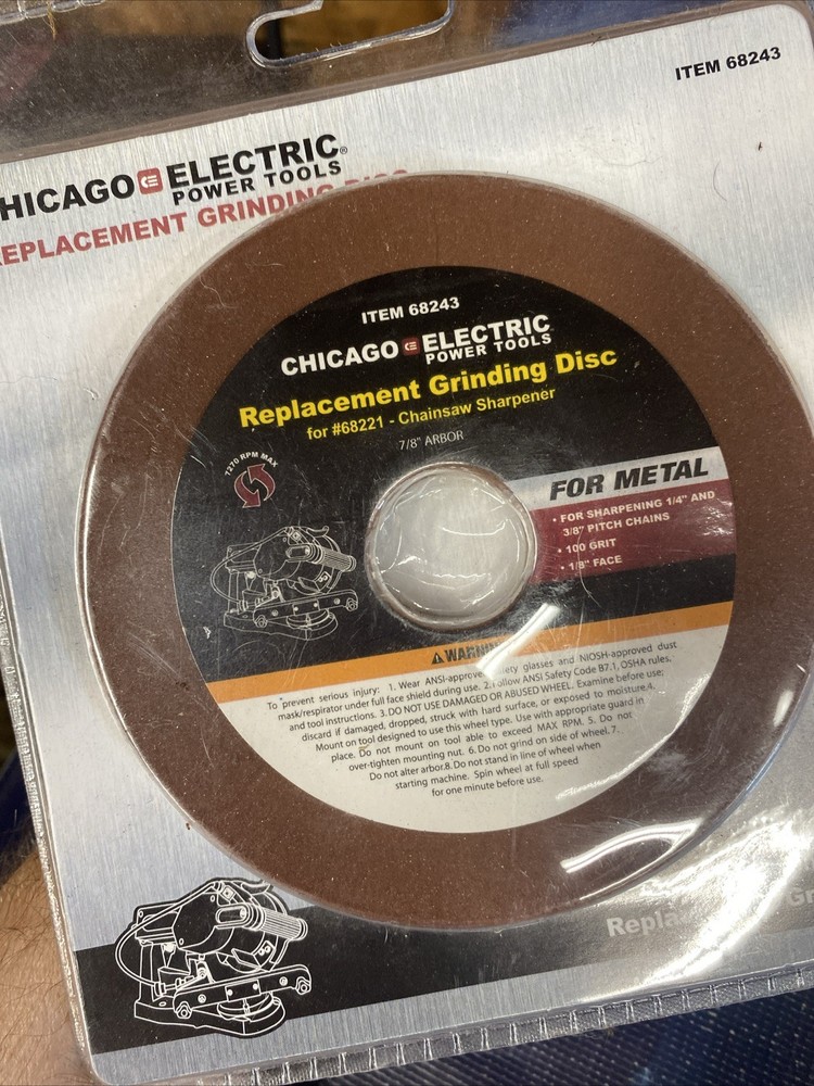 Chicago Electric Replacement Grinding Disc #68243