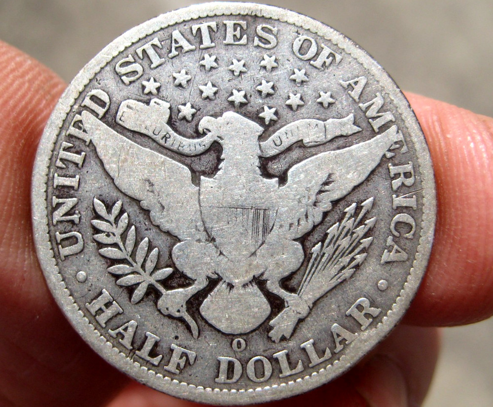 Nice ~ 1904-O BARBER Silver HALF DOLLAR ~ VG