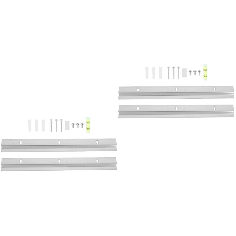 2 Sets Wall Mounting Interlocking Brackets Mirror Hanging Hardware