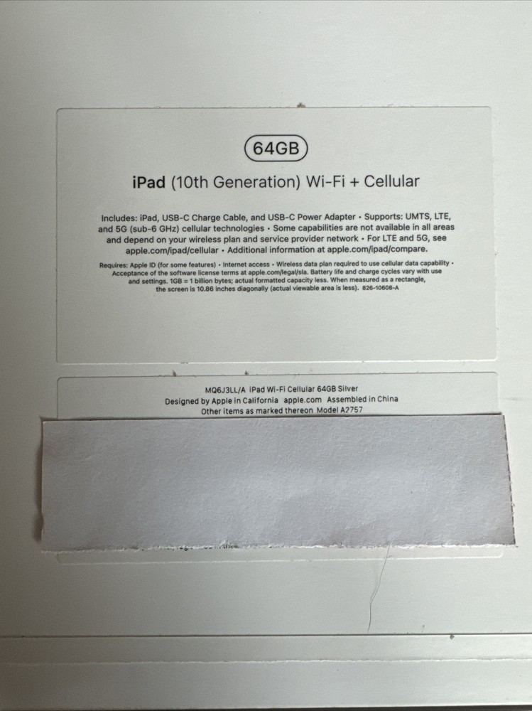 Apple iPad Box Only Empty Pro Air 4th 6th 9th 10th Generation