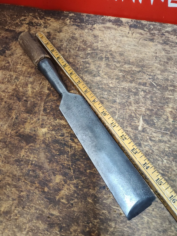 Early Riverside 2" Square Edge Socket Framing Chisel Timber Slick