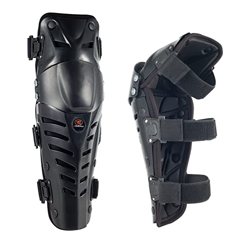 Movable Knee Shin Guard Pads 3 Sections Adjustable Breathable Standard Black