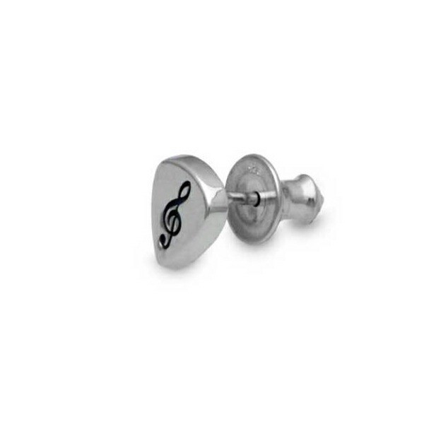 Dr MONROE Sync Note Silver Stud Earring (Single, One Ear)