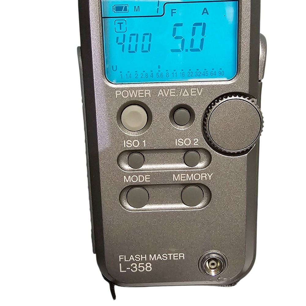 Sekonic Flash Master Digital L-358 Camera Light Meter Module Strap Case