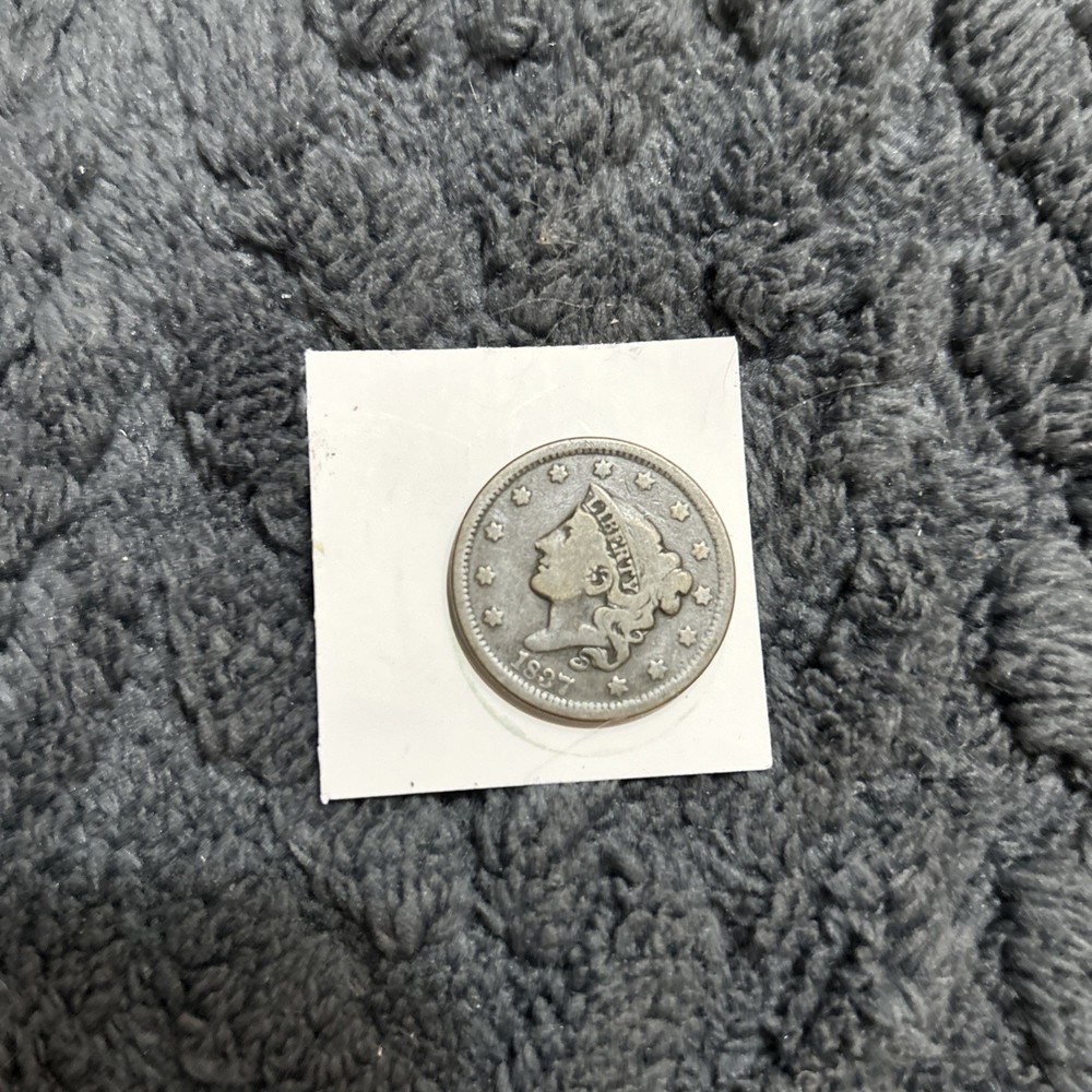 1837 Coronet Head Large Cent - Small Letters ~ VG Details