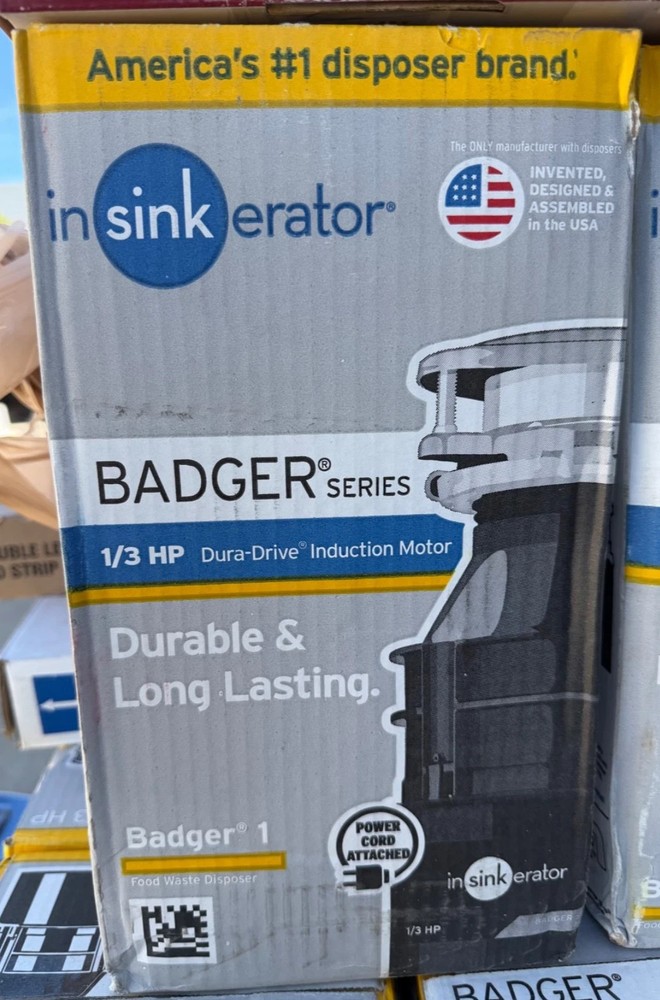 InSinkErator Badger 1 With Cord Garbage Disposal, Badger 1, 1/3 Hp