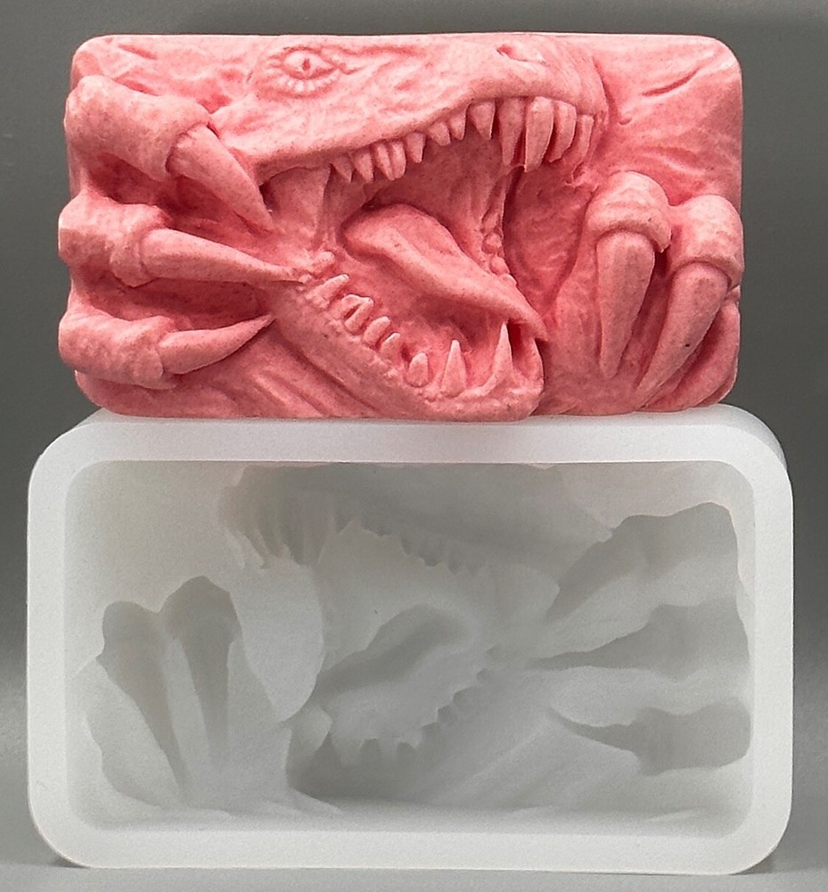 JAWS SILICONE MOLD  for soap making and other crafts DINO