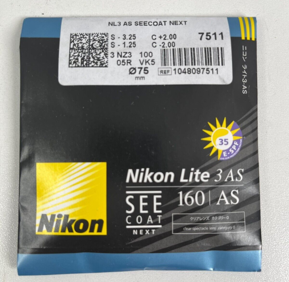 Nikon Lite 3 AS 1.60 SeeCoat Next Lens