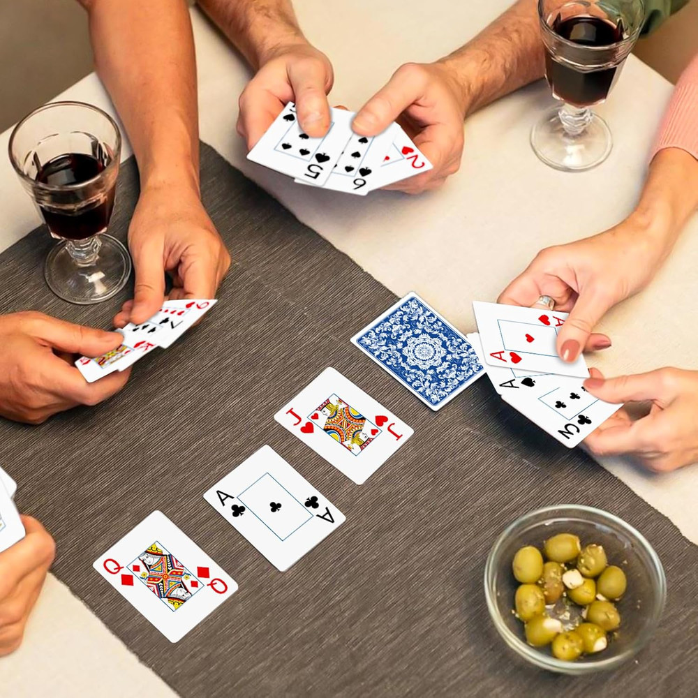 Waterproof Plastic Playing Cards - 2 Pack Large Print