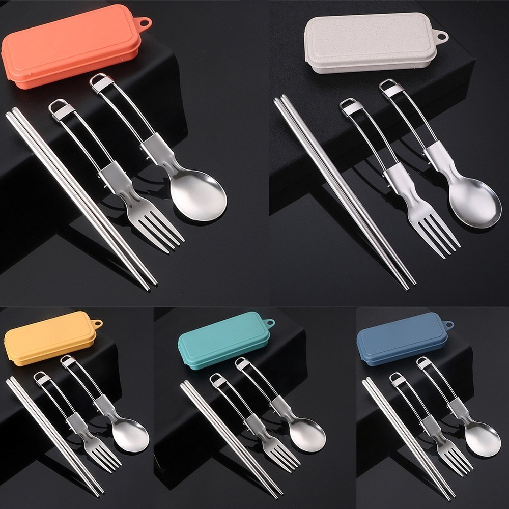 Picnic Cutlery Camping Utensil Easy Storage Foldable Design Functional