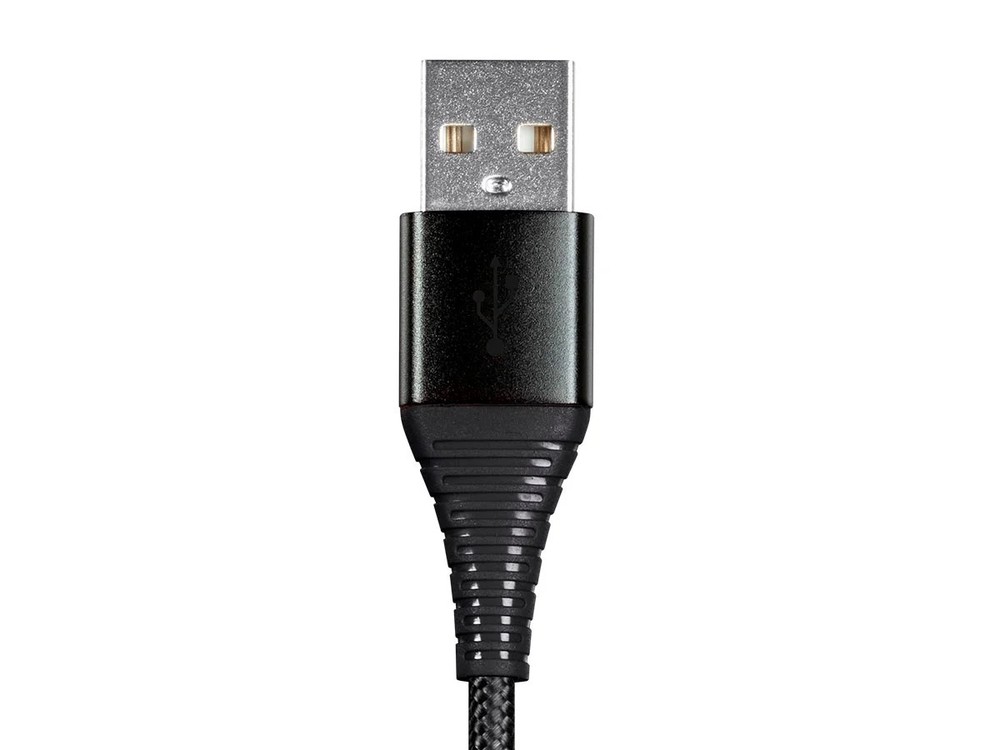 Monoprice USB 2.0 Micro B to Type A Charge & Sync Braided Cable - 6ft - Black
