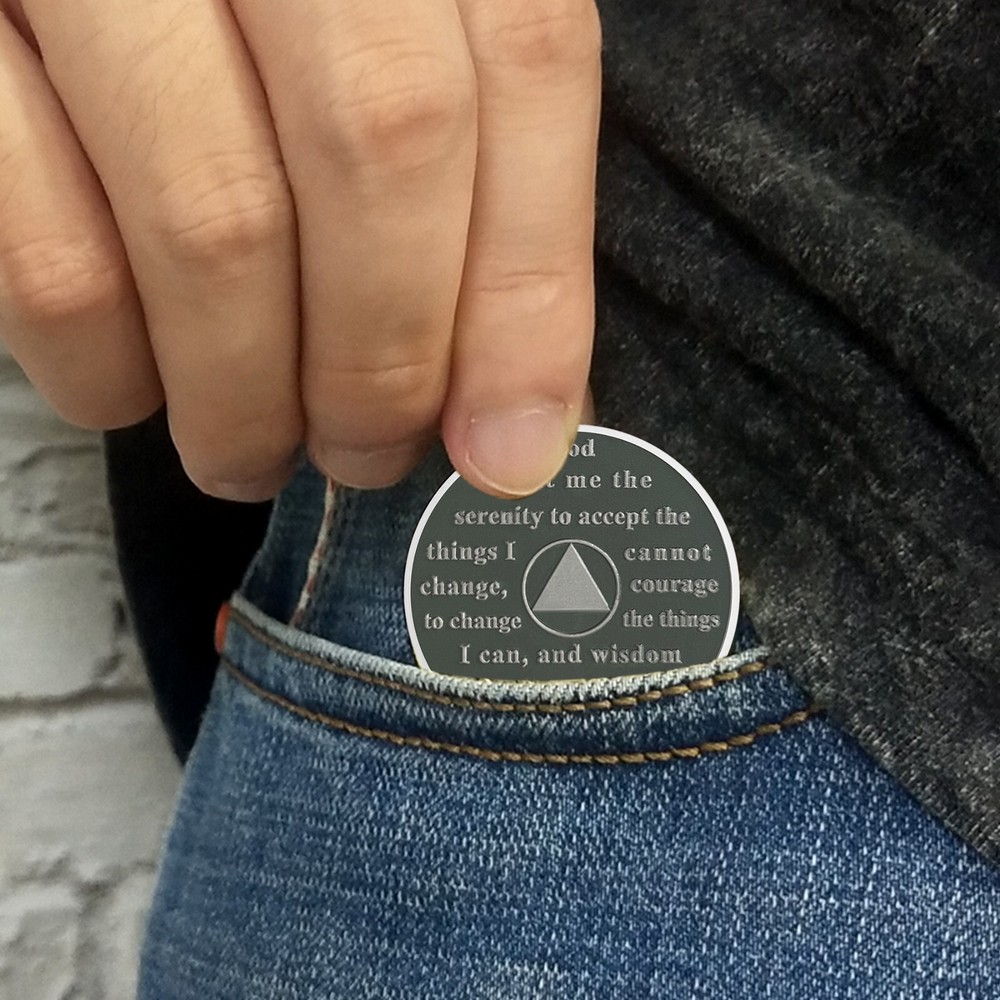 3 Years Sober, Three Year Sobriety Coin AA Chips Alcoholics Anonymous Medallions