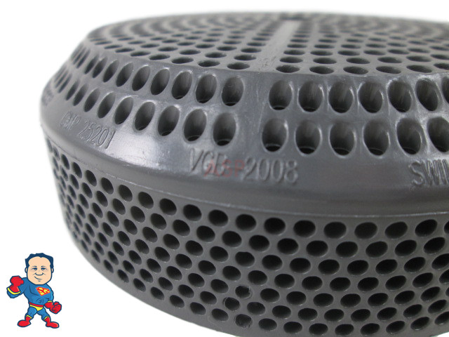 Suction Return Replacement Cover CMP 4-15/16" Diameter 170 gpm Dark Gray Pentair