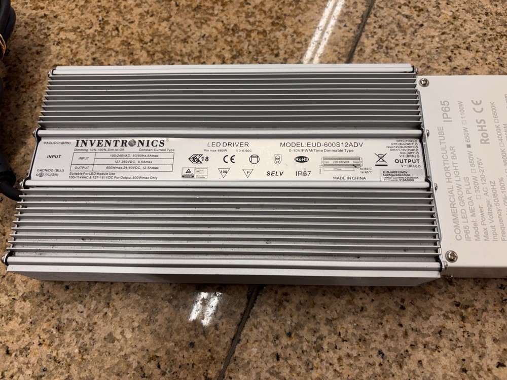 INVENTRONICS LED DRIVER EUD-600S12ADV – 680Wmax FREE SHIP