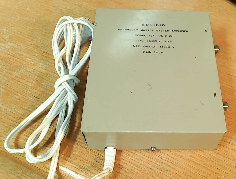 Vintage Antenna Distribution Amplifier 24dB Gain Sonidio 427