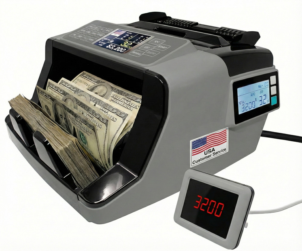 Professional High-Speed Digital Bill Counter & Multi-Layer Counterfeit Detector