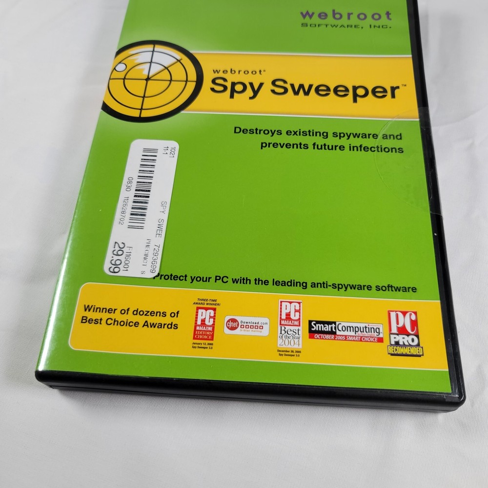 Webroot Spy Sweeper Windows Vista, XP 2003-2008 Software single PC Untested