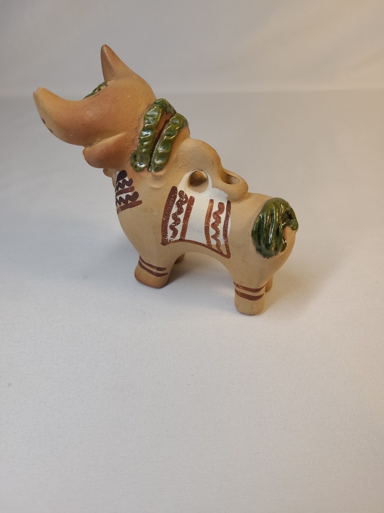 Peru Torito De Pucara Clay Bull Figure 3"T