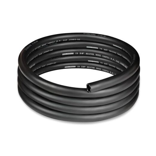 3/8" Heater Hose Coolant Radiator Straight 100PSI SAE 20R3 10FT Black 3/8 10FT