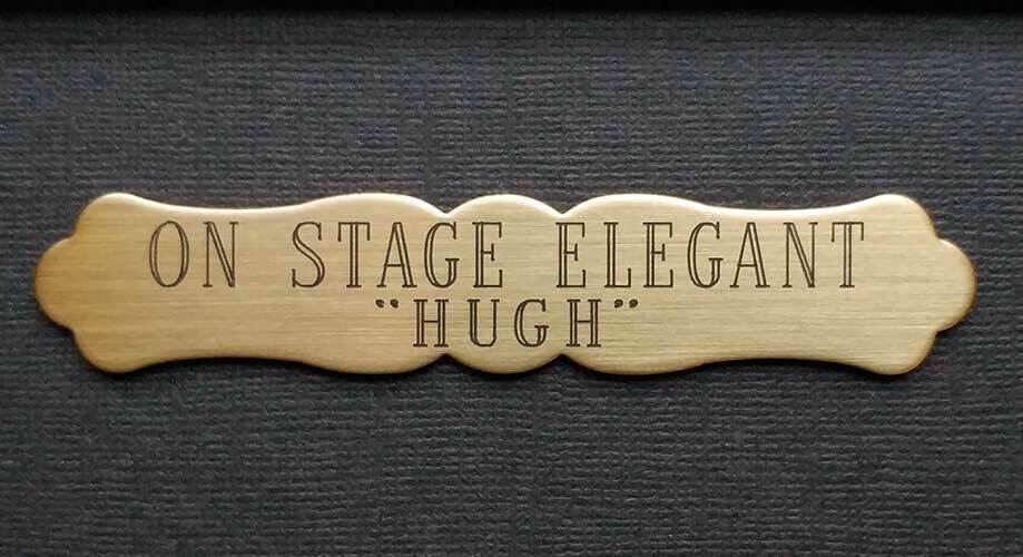 HALTER PLATE THICK ORNATE LGE Solid Brass Custom Engraved Personalized Horse