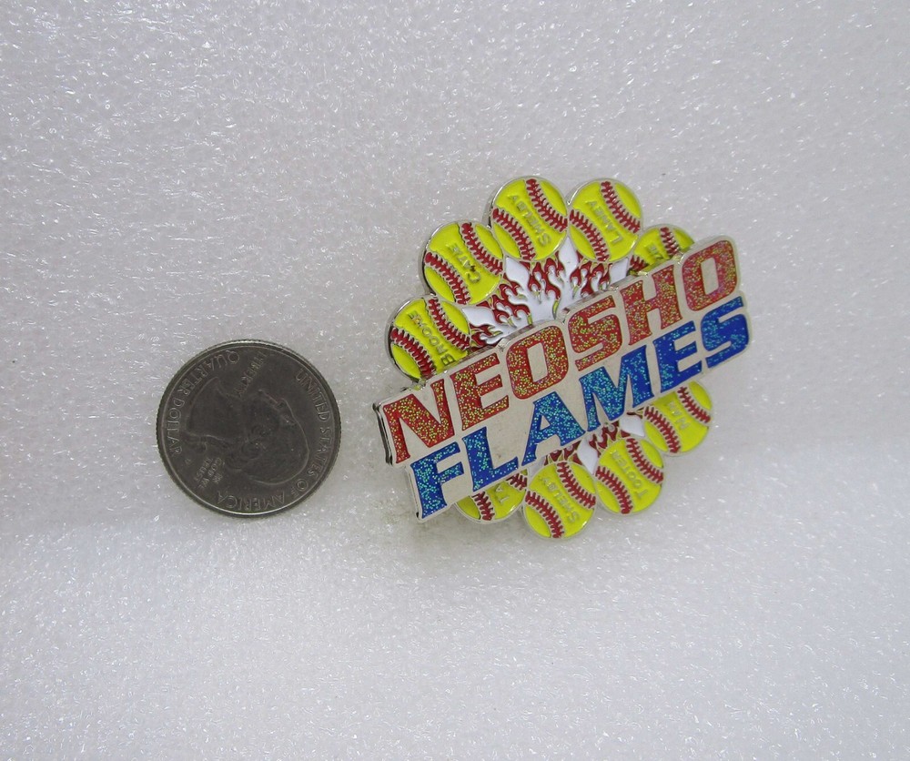 Neosho Flames Softball Pin