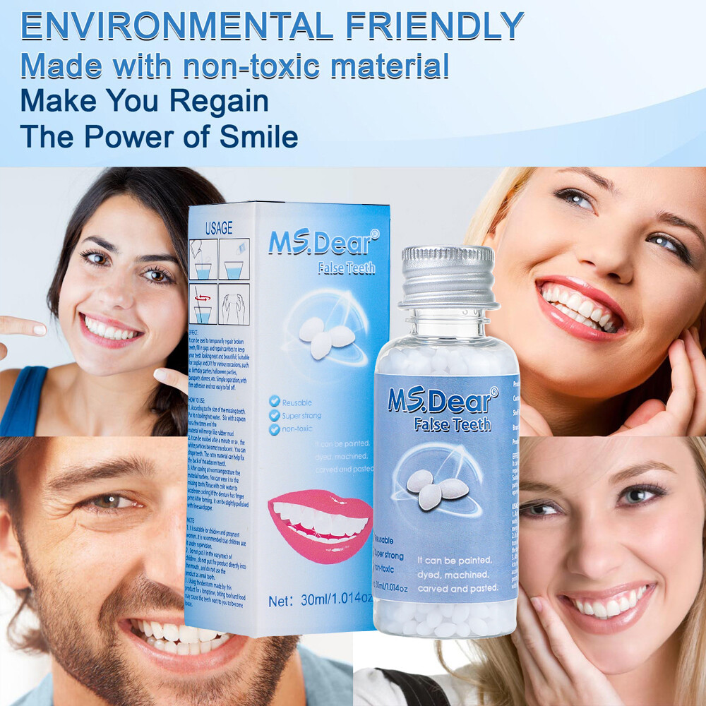 Resin False Teeth Solid Glue Temporary Tooth Repair Moldable Teeth Gap Denture