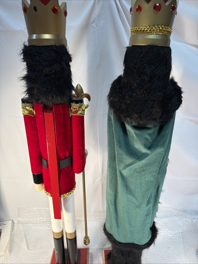 42" Christmas Black African American King Nutcracker Crown&Nutcracker Guards Set