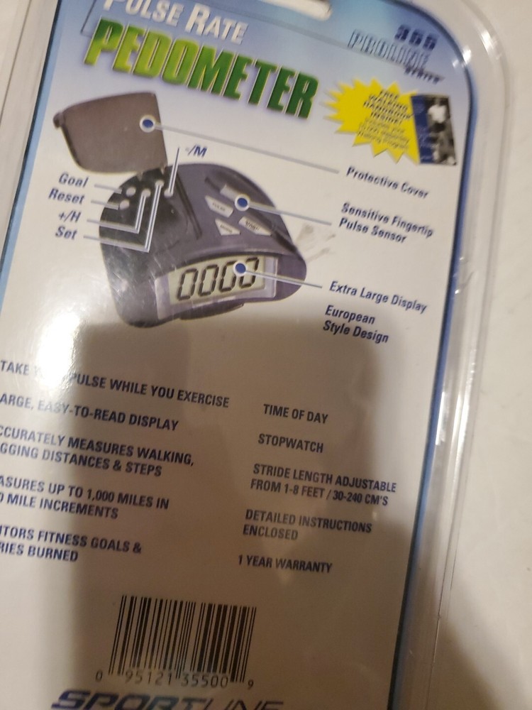 SPORTLINE Proline 355 pulse Rate Pedometer New 2004